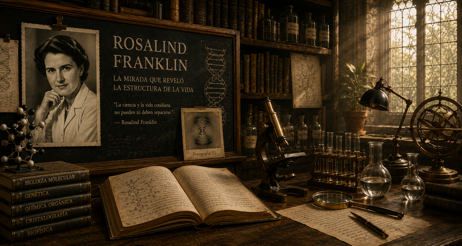 Portada acordeón: Rosalind Franklin